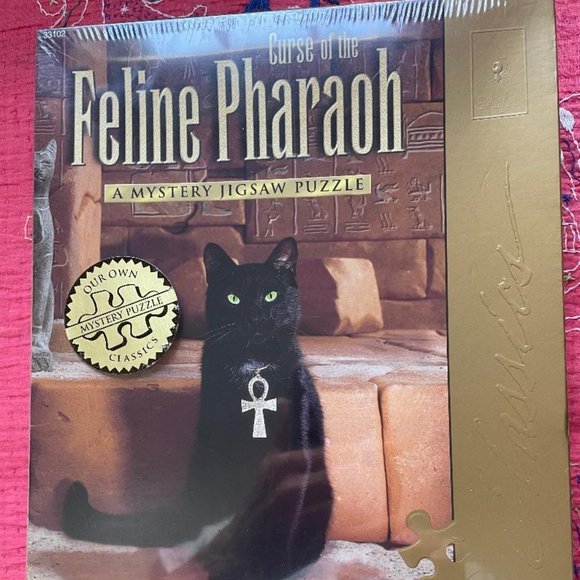 Curse of the Feline Pharaoh, Mystery Jigsaw Puzzle. NIB. - Picture 1 of 2